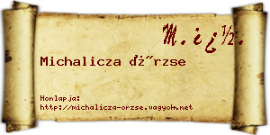 Michalicza Örzse névjegykártya